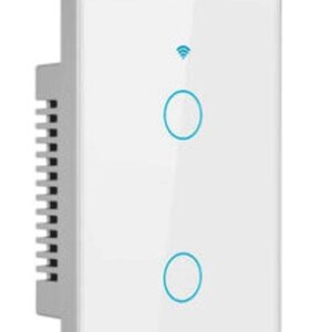 Interruptor de pared táctil WiFi inteligente Tuya de 2 canales (estándar de EE. UU.) para lámparas
