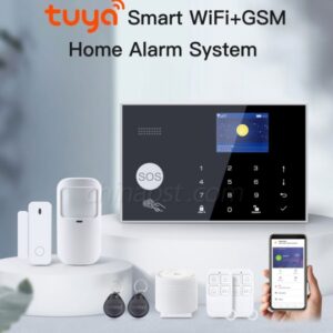 Sistema de alarma inteligente Tuya WiFi + GSM para el hogar con panel táctil de 2,4